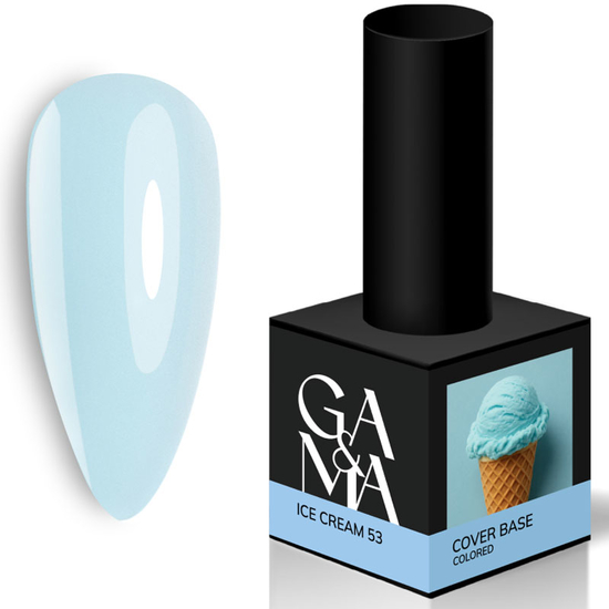 Кольорова база GA&MA Cover base Colored 053 Ice Cream 15 мл, Об`єм: 15 мл, Колір: 053