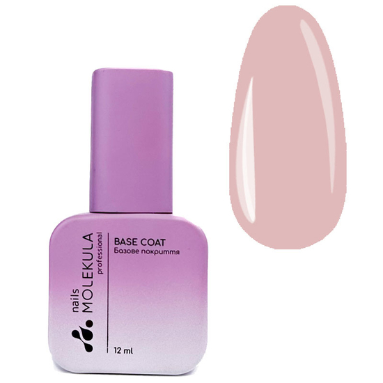 Molekula Rubber Base Nude - Natural - камуфляжна база (бежевий, емаль), 12 мл, Колір: Natural