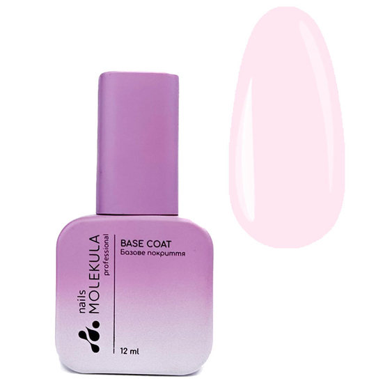 Molekula Rubber Base Nude - Pastel - камуфляжная база (светло-розовый, эмаль), 12 мл, Цвет: Pastel