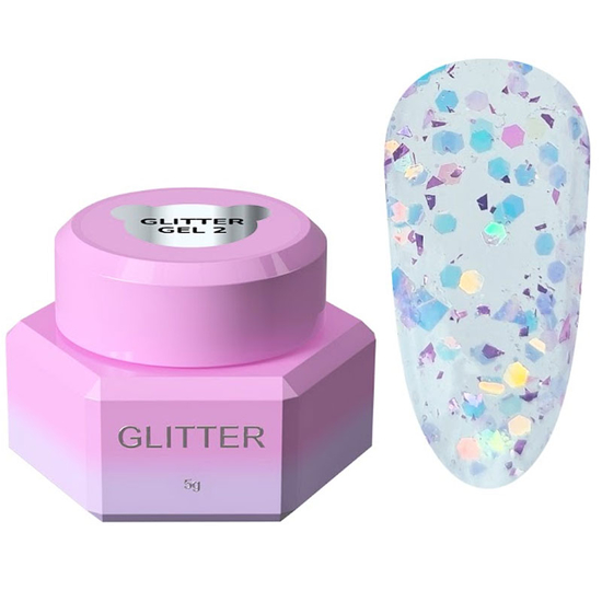 Блискітки для нігтів You Are Cute Glitter Gel №2 5 мл, Колір: 2