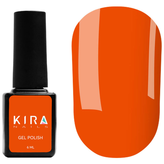 Гель-лак Kira Nails №145 (оранжево-червоний, емаль), 6 мл