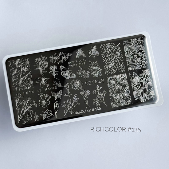 Пластина для стемпінгу RichColor-135, Колір: 135
