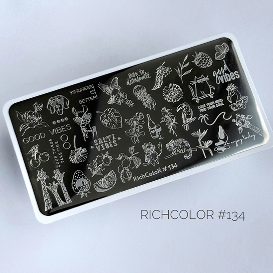 Пластина для стемпінгу RichColor-134, Колір: 134