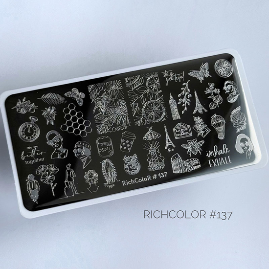 Пластина для стемпінгу RichColor-137, Колір: 137