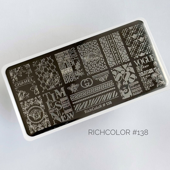 Пластина для стемпінгу RichColor-138, Колір: 138