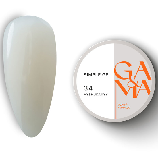 Гель для укрепления и наращивания GaMa Simple Gel №034 50 мл, Объем: 50 мл, Цвет: 034