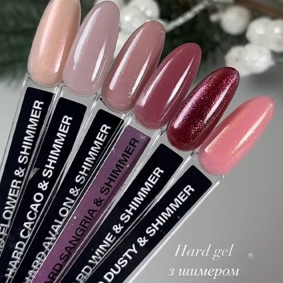 Гель для наращивания DIS Nails Hard Cover Sangria&Shimmer, 28 г, Цвет: Sangria&Shimmer2