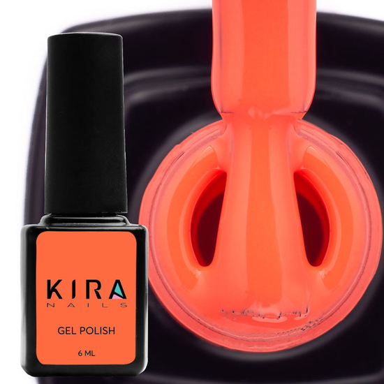 Гель-лак Kira Nails №107 (морковный, эмаль, неоновый), 6 мл2