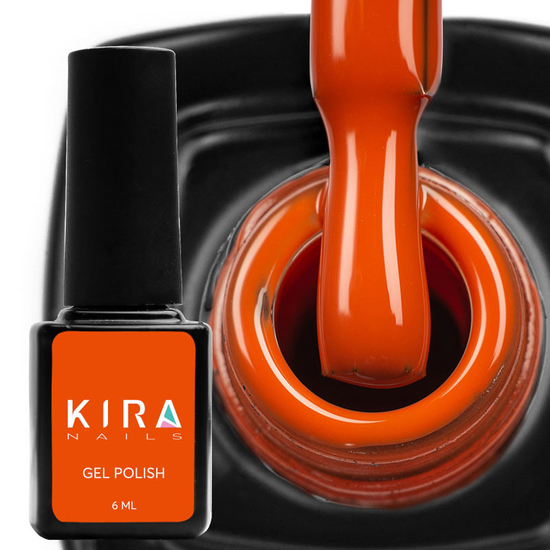 Гель-лак Kira Nails №145 (оранжево-червоний, емаль), 6 мл3