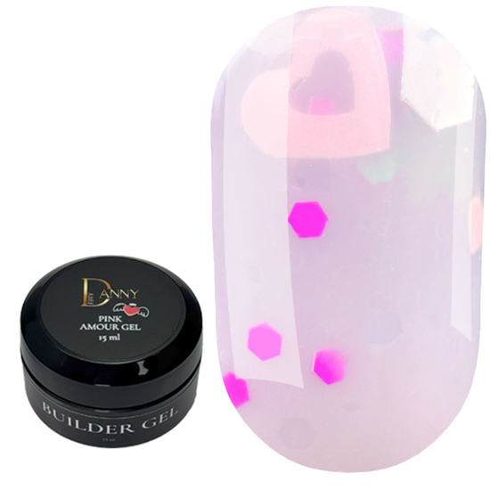 Гель для наращивания DANNY Amour gel pink 15 мл, Цвет: Pink