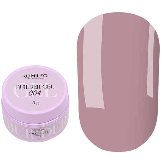 Гель для нарощування Komilfo Builder Gel 004 15 г, Об`єм: 15 г, Колір: 0042