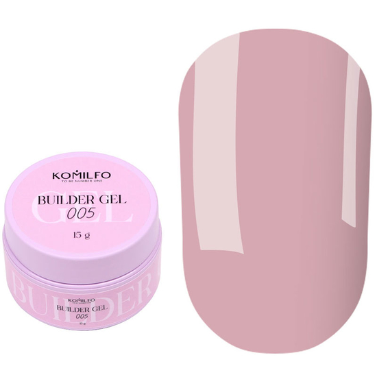 Гель для нарощування Komilfo Builder Gel 005 15 г, Об`єм: 15 г, Колір: 0052