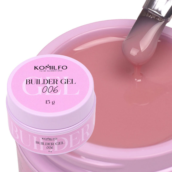 Гель для нарощування Komilfo Builder Gel 006 15 г, Об`єм: 15 г, Колір: 006
