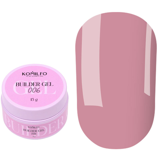 Гель для нарощування Komilfo Builder Gel 006 15 г, Об`єм: 15 г, Колір: 0062