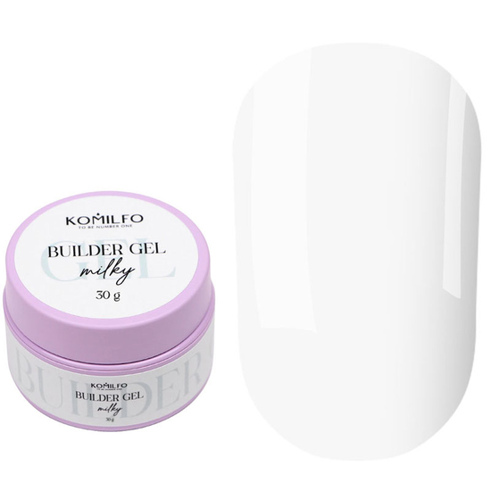 Гель для нарощування Komilfo Builder Gel Milky 30 г, Об`єм: 30 г, Колір: Milky2