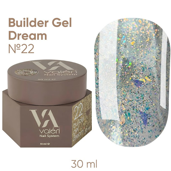 Гель для наращивания Valeri Builder Gel Dream №22 30 мл, Объем: -30 мл, Цвет: 22