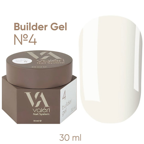 Гель для наращивания Valeri Builder Gel Milk 4, 30 мл, Объем: 30 мл, Цвет: 4