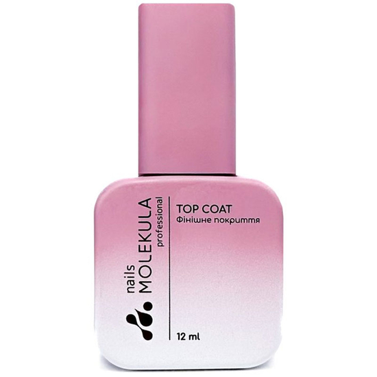 Molekula Top Rubber SHINE No Sticky - топ без липкого шару з мікроблиском, 12 мл