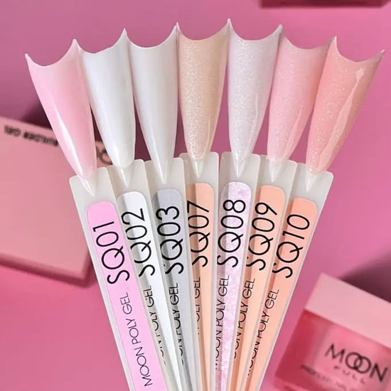 Полигель для наращивания ногтей Moon Full Poly Gel SQ02 30 мл, Объем: -30 мл, Цвет: SQ022