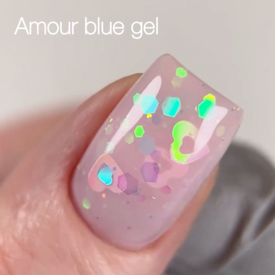 Гель для наращивания DANNY Amour gel blue 15 мл, Цвет: Blue4