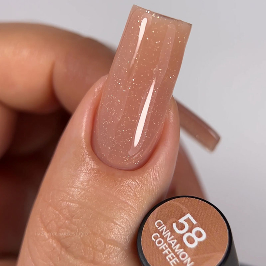 Цветная  база GA&MA Cover base Colored 058 Cinnamon Coffe 15 мл3