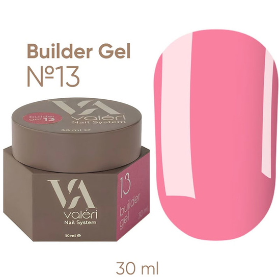 Гель для нарощування Valeri Builder Gel 13 30 мл, Об`єм: 30 мл, Колір: 13