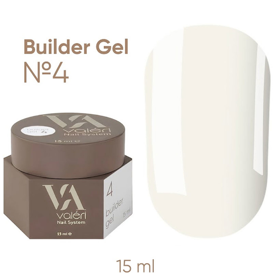 Гель для нарощування Valeri Builder Gel Milk 4, 15 мл, Об`єм: 15 мл, Колір: 4