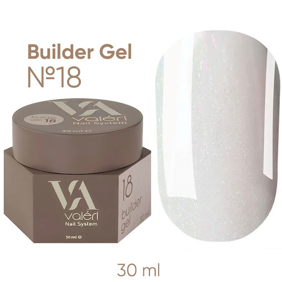 Гель для нарощування Valeri Builder Gel 18 30 мл, Об`єм: 30 мл, Колір: 18