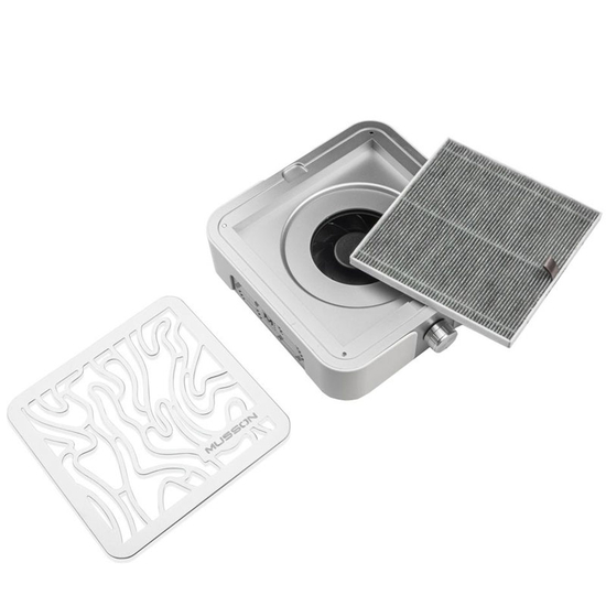 Вытяжка для маникюра MUSSON X2 72 Вт SILVER, Цвет: Silver3