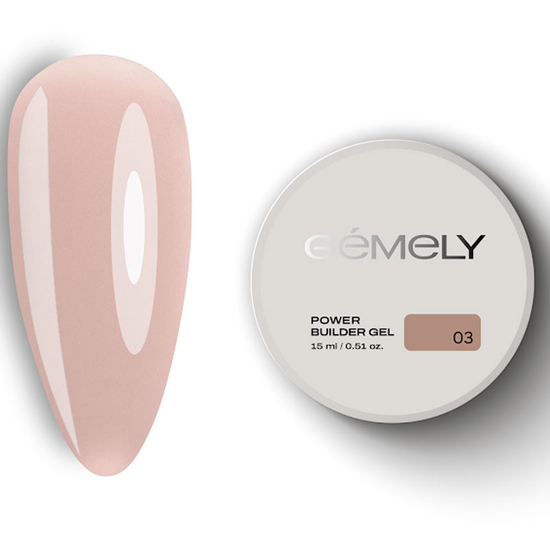 Гель для укрепления и наращивания Gemely Power Builder gel 003 15 мл, Объем: -15 мл, Цвет: 003