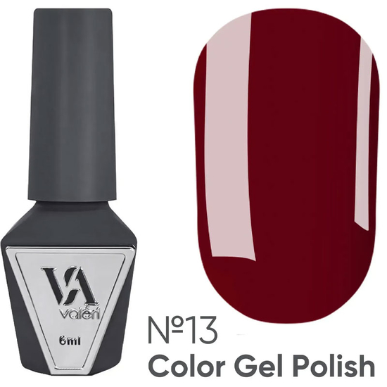 Гель-лак Valeri №013 (бордовый, эмаль), 6 мл