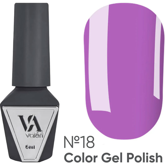 Гель-лак Valeri №018 (бузковий, емаль), 6 мл