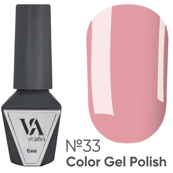 Гель-лак Valeri №033 (пастельний рожевий, емаль), 6 мл