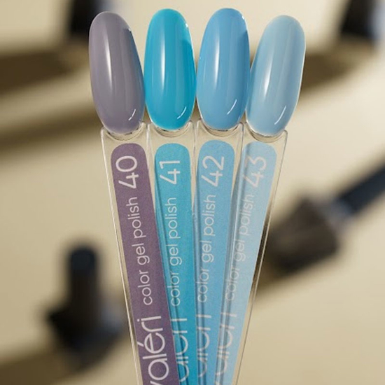 Гель-лак Valeri №042 (світло-блакитний, емаль), 6 мл2