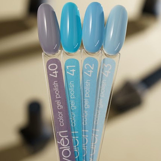 Гель-лак Valeri №043 (світло-блакитний, емаль), 6 мл2