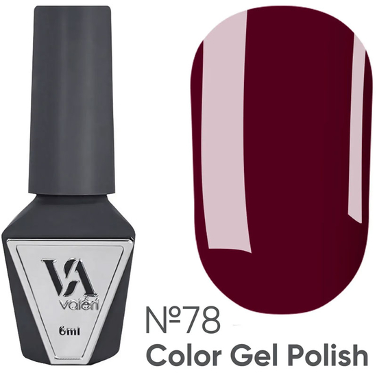 Гель-лак Valeri №078 (темный шоколад, эмаль), 6 мл