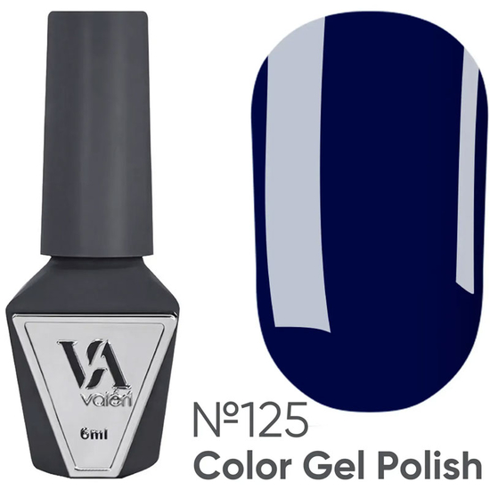 Гель-лак Valeri №125 (тёмно-синий, эмаль), 6 мл