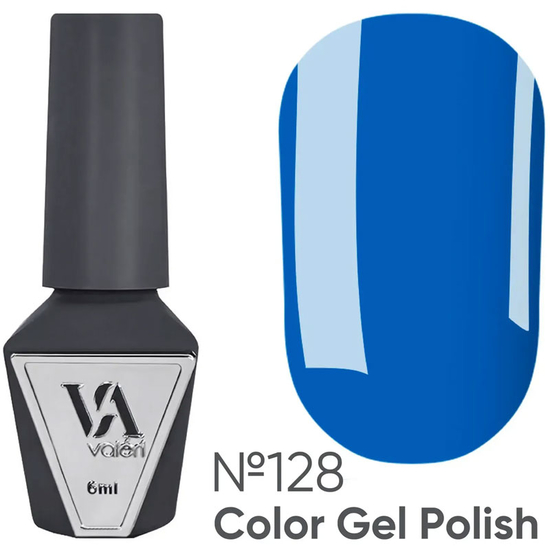 Гель-лак Valeri №128 (блакитний, емаль), 6 мл