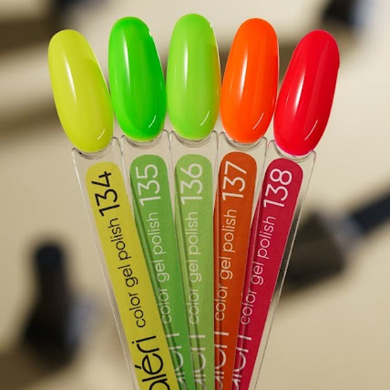 Гель-лак Valeri №138 (насыщенный коралловый, эмаль), 6 мл2