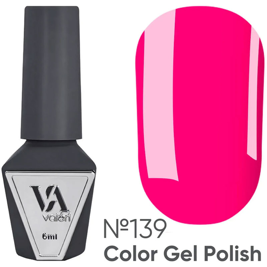 Гель-лак Valeri №139 (малиновый, эмаль), 6 мл