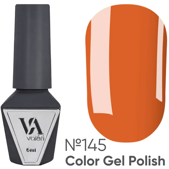Гель-лак Valeri №145 (пастельный оранжевый, эмаль), 6 мл