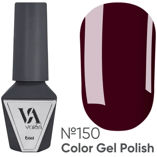 Гель-лак Valeri №150 (бордово-винный, эмаль), 6 мл