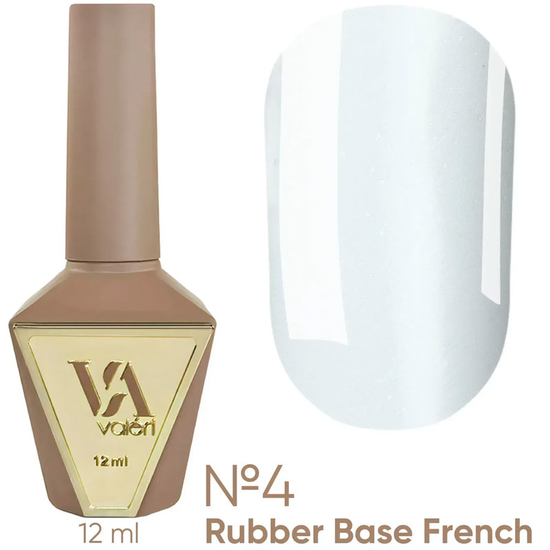 Valeri French base №004 (білий з синім мікроблиском), 12 мл, Об`єм: 12 мл, Колір: 004