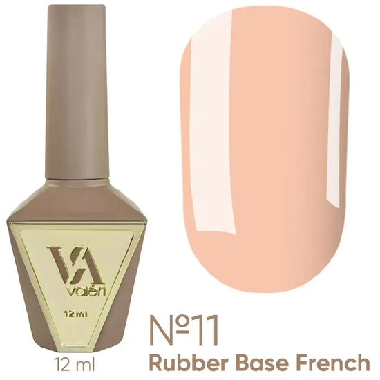 Valeri French base №011 (світло-бежевий, емаль), 12 мл, Об`єм: 12 мл, Колір: 011