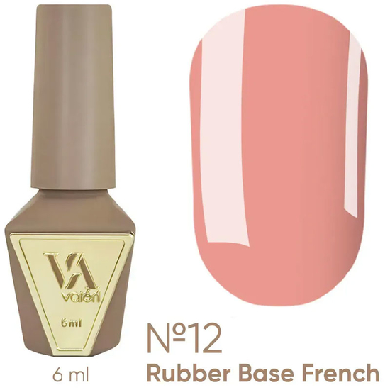Valeri French base №012 (рожевий, емаль), 6 мл, Об`єм: 6 мл, Колір: 012