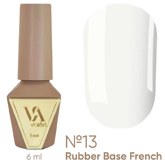 Valeri French base №013 (молочний, емаль), 6 мл, Об`єм: 6 мл, Колір: 013