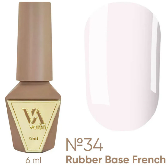 Valeri French base №034 (молочно-ліловий), 6 мл, Об`єм: 6 мл, Колір: 034