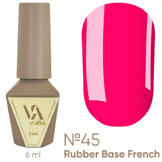 Valeri French base neon №045 (малиновый, неон), 6 мл, Объем: 6 мл, Цвет: 045