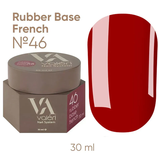 Valeri Base Color №046 (класичний червоний), 30 мл, Об`єм: 30 мл, Колір: 046