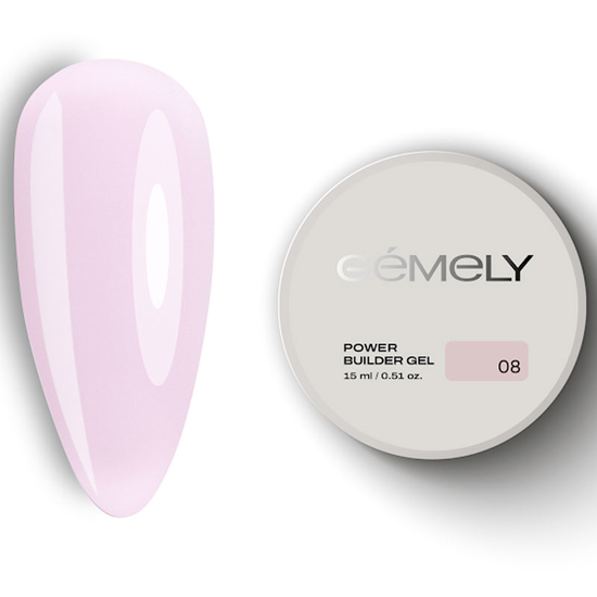 Гель для зміцнення та нарощування Gemely Power Builder gel 008 15 мл, Об`єм: 15 мл
, Колір: 008